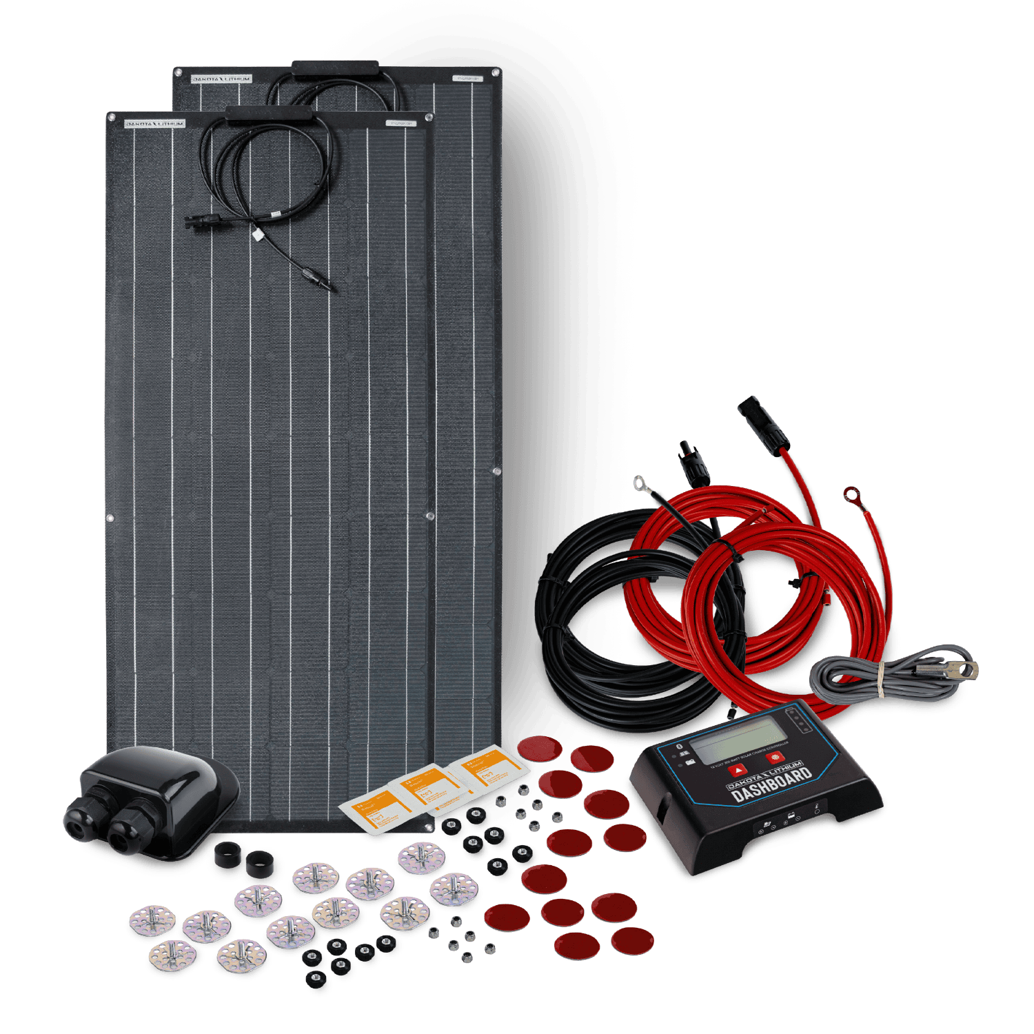 Dakota Lithium 200-Watt Solar Panel & RV Roof Mount Kit